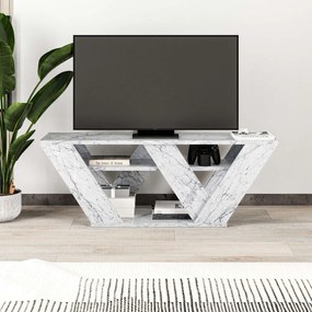 Móvel de TV "Luna" – Branco Mármore – 120 x 40 x 33,5 cm – Design Mode
