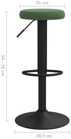 Bancos de bar 2 pcs veludo verde-escuro