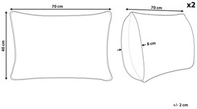 Conjunto de 2 almofadas de jardim com padrão amarelo 40 x 70 cm ASTAKOS Beliani