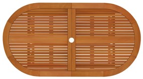 5 pcs conj. jantar para jardim madeira de eucalipto maciça