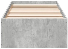 Estrutura de cama 100x200 cm derivados de madeira cinza sonoma