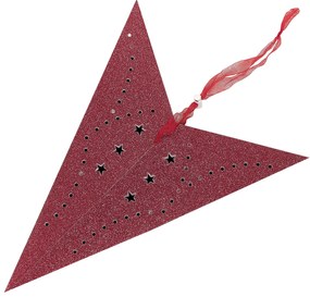 Conjunto de 2 estrelas de papel com LED em vermelho brilhante 60 cm MOTTI Beliani