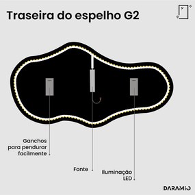 Espelho atípico com LED G2