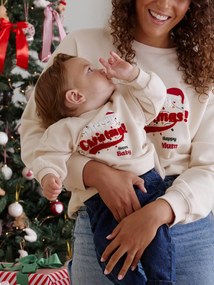 Sweat de Natal para bebé coleção de família baunilha