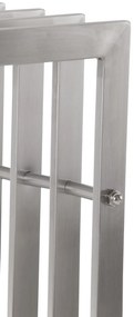 Suporte para lenha Irving em aço inoxidável 50 x 150 x 40 cm Prateado