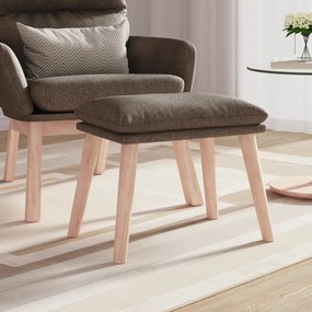 vidaXL Apoio de pés 45x29,5x35 cm tecido cinzento-acastanhado