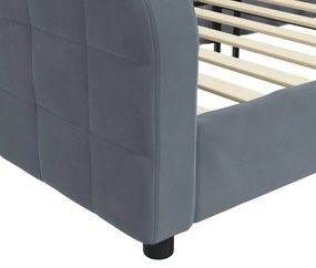 Sofá-cama 90x200 cm veludo cinzento-escuro