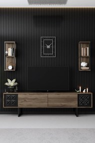 **** Unidade TV Black Line – Nogueira e Preto – 180 x 30 x 48 cm

**