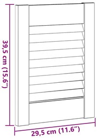 Portas de armário 4 pcs design de persiana 39,5x29,5 cm branco