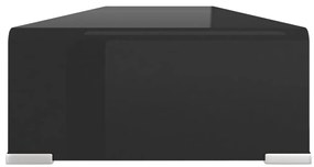 Suporte de TV/monitores em vidro preto 110x30x13 cm