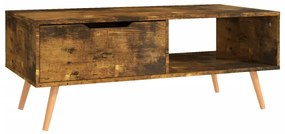 Mesa de centro 100x49,5x43 cm derivados madeira carvalho fumado