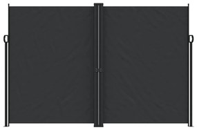Toldo lateral retrátil 220x1200 cm preto