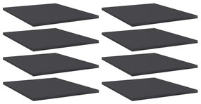 Prateleiras para estante 8 pcs 40x50x1,5cm contraplacado cinza