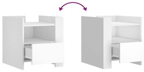 Mesa cabeceira 45x50x50 cm derivados de madeira branco