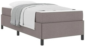 Cama Box Taupe, Preto 90 x 190 cm Tecido, Madeira de Engenharia