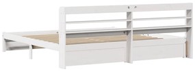 Estrutura de cama c/ cabeceira sem colchão 180x200 cm branco