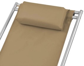 Cadeiras de jardim reclináveis 2 pcs aço cinzento-acastanhado