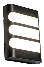 Moderno candeeiro de parede preto com LED IP44 - Gaev Moderno