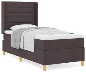 Cama Box com Colchão Marrom Escuro 100x200 cm