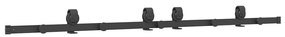 Kit de ferragens para porta deslizante 183 cm aço preto