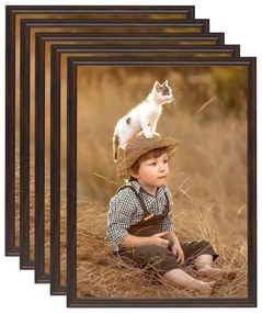vidaXL Molduras para parede 5 pcs 40x50 cm MDF preto