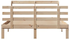 Estrutura de cama com cabeceira 120x200 cm pinho maciço
