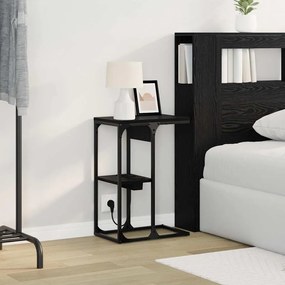 Mesa-de-cabeceira Carvalho Preto 41.5 x 26 x 60.5 cm