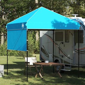 vidaXL Tenda de Toldo Manual Azul 194 x 194 x 251 cm tecido