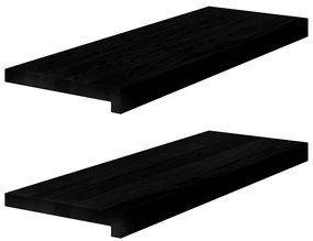 Soleiras da janela 2 pcs 70x25x2 cm carvalho castanho-escuro