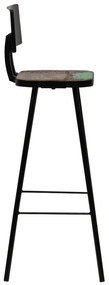 Conjunto de bar 5 pcs madeira recuperada maciça multicor