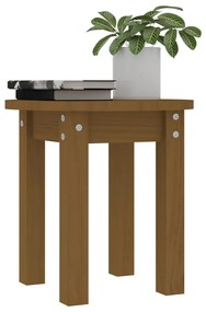 Mesa de centro Ø 35x35 cm madeira de pinho maciça castanho-mel