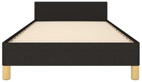 Estrutura de cama sem colchão 90x200 cm tecido preto
