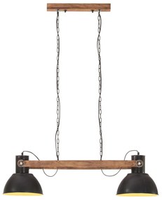 Candeeiro suspenso industrial 25 W 109 cm E27 preto