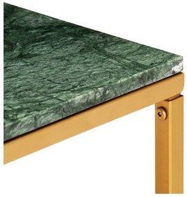 Mesa de centro 60x60x35cm pedra genuína textura mármore verde
