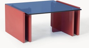 Mesa de centro com tampo em vidro Elam