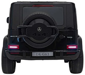 Carro elétrico para Crianças 24V 4x4 200W Mercedes Benz G63 AMG XXL Rodas de EVA, Assento de couro Preto