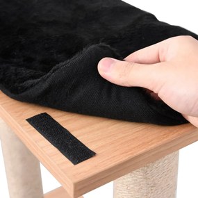 Árvore para gatos c/ tapete arranhador sisal 129 cm