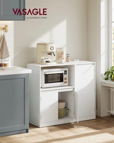 Armário de cozinha 40 x 90 x 90 cm com bancada e arrumação versátil Branco 