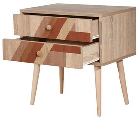 Mesa de Cabeceira City Two – Multicolor – 60x61x40 cm