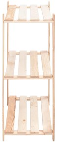 10 unidades arrumação 3 prateleiras 80x38x90cm pinho 150 kg
