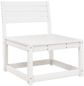 4 pcs conjunto lounge de jardim madeira de pinho maciça branco
