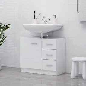 vidaXL Armário de lavatório 63x30x54 cm derivados de madeira branco
