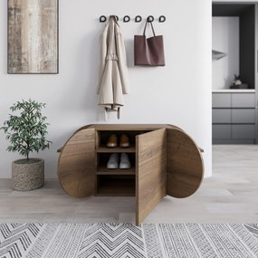 Hall Stand Berlin BA – Nogueira e Branco – 120x200x35 cm