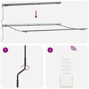 Toldo Retrátil Automático Branco 450 x 350 cm