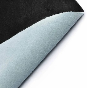 Tapete em pele de vaca genuína 150x170 cm preto e branco