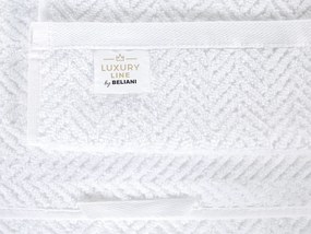 Conjunto de 2 toalhas em algodão branco MITIARO Beliani
