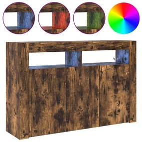 Buffet Carvalho Defumado Madeira Engenhada 116 x 30 x 75 cm