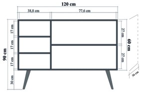 **** Console Mega – Carvalho Sonoma – 120x90x36 cm

**