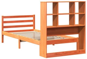 Cama com estante sem colchão 90x190 cm madeira maciça