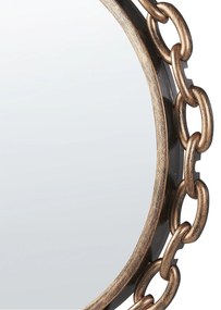 Espelho de parede redondo dourado ø 46 cm YEBRA Beliani